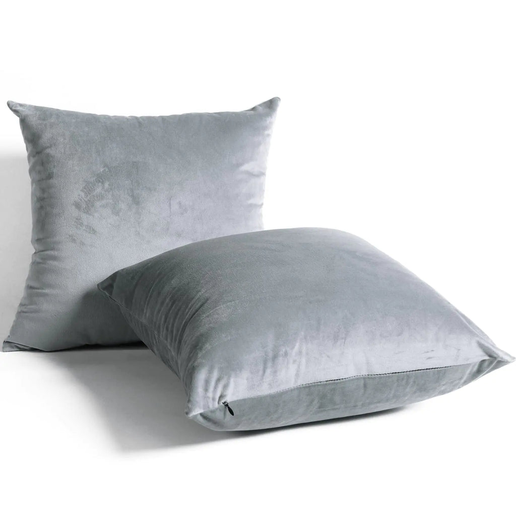 LifeIn Throw Pillow Covers – Set van 2 Boho/Farmhouse Sierkussenhoezen – Vierkant, 45×45 cm – Perfect voor Sofa, Bed, Stoel & Woonkamer – Grijs