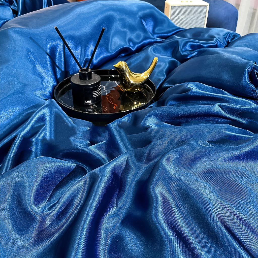 Satijnen Dekbedovertrek met Kussenslopen – Luxe Drie-Delige Set