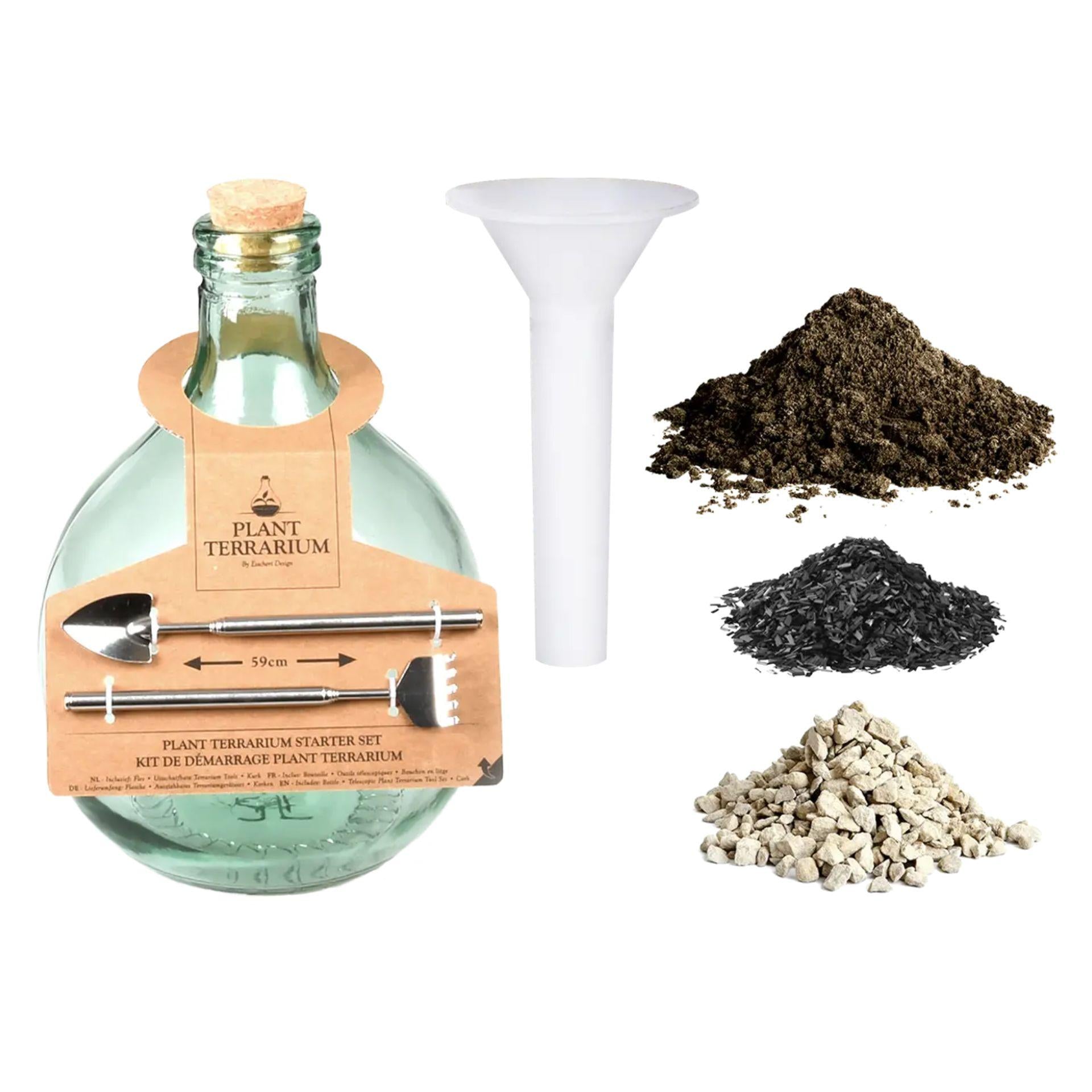 DIY Plant Terrarium Set 5L - Maak je eigen gesloten ecosysteem | In giftbox