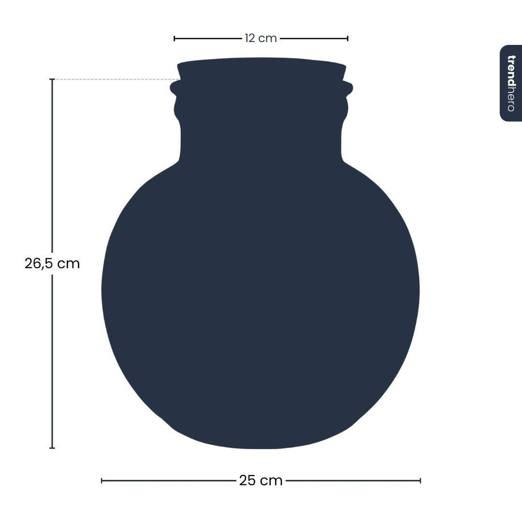 Terrarium fles (met) verlichting - Teddy - Ø 25 cm ↑ 26,5 cm - Zonder LED-kurk